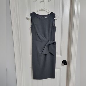 ANNE KLEIN Womens Gray Heather Short Sleeve Wool Blend Dress Size: 0